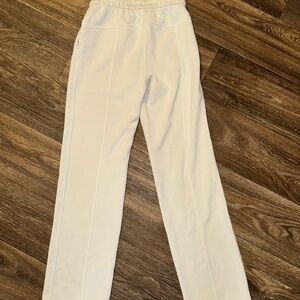 Lululemon Cream Track Pants with Elastic Waistband
